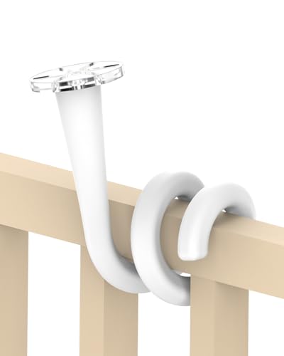ARENTI Soporte Flexible para Cámara Vigilancia Bebé, Soporte Ajustable para Cuna, Compatible con Monitor de Vigilabebés AInanny B2, D3 y A4 (Blanco)