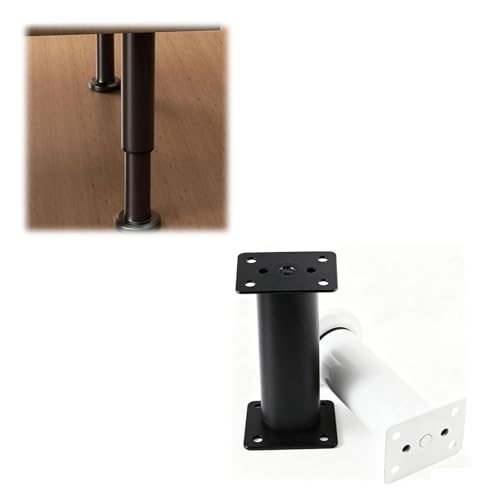 Patas para Somier Sin Taladrar, Pata Regulables para Muebles, con Suela De Goma Antideslizante, Ajustable Patas para Sofas, Apto para Diversos Tipos De Muebles(White,25-42cm)