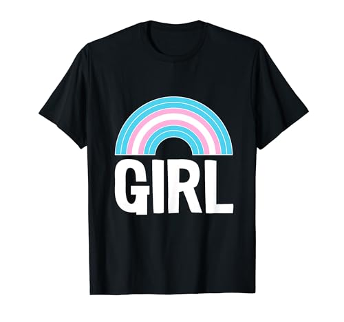 Transgender Girl Regenbogen LGBT-Q Coole Trans Pride Flagge Farbe T-Shirt