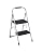 Cosco Two Step Big Step Folding Step Stool with Rubber Hand Grip, Grey Gray