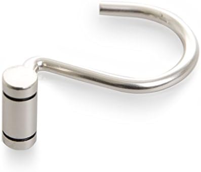 BINO Shower Curtain Hooks - Brushed Nickel, Set of 12 Shower Curtain Rings - Shower Hooks for Curtain Shower Rings