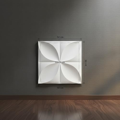 Image of Kayra Decor PVC Panel for Wall Butterfly Design White Color 19.7 inch x 19.7 inch (Pack of 18) - Covers 48.51 Sq. Ft.