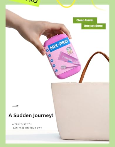 Vonmerie Reiseset–Zahnbürste,reisezahnbürste,Klappbar Reise Set,Travel Toothbrush,Mini Zahnbürste,Für Erwachsene und Kinder geeignet(Blau)