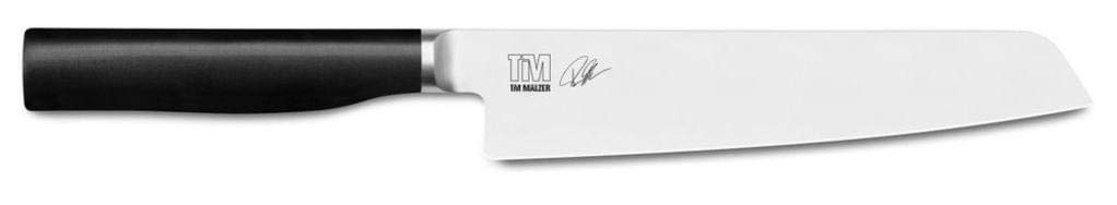 KAI Tim Mälzer Kamagata japanisches Allzweckmesser 15,0 cm Klingenlänge - rostfreier 4116 Edelstahl geschmiedet - 56 (±1) HRC - polierter POM Griff - Universalmesser - Made in Japan
