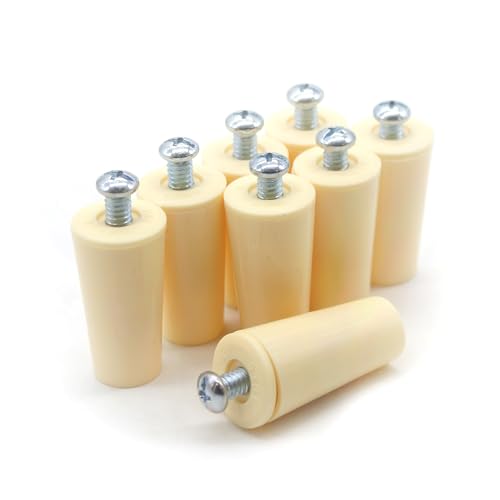 DOJA Barcelona | Butée Volet Roulant | 8 Pieces | Butoir Volet Ivoire | L: 40mm | Butee Tampon pour Volet Roulant en PVC | Pieces Pour Volet Roulant, Accessoires Pour Rideaux, Arret De Volet