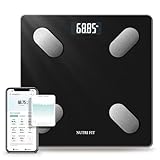 NUTRI FIT Smart Scale for Body Weight Body Composition Monitor, Bathroom Digital Weighing Scale with BMI, Body Fat, Muscle Mass, Accurate Bluetooth Home User Health Equipment Sync Apps