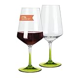 Moritz Milano Rotweinglas green line 2er Set 580 ml - Polycarbonat Weingläser bruchfest & kratzfest. Modernes Design für vielseitigen Einsatz Camping Picknick Festival und Zuhause