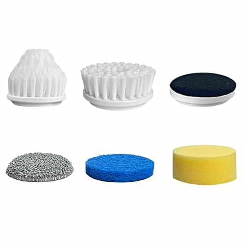 IYGLKD バスポリッシャー 電動お掃除ブラシ お風呂掃除 ブラシ 6 種類の交換ブラシ バスポリッシャーに対応取り替え用ブラシ トイレ 浴槽・床・キッチン・車・壁掃除用 年末掃除