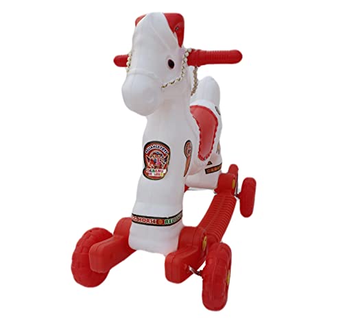 Image of Haristar Riding Horse for Kids /Baby Horse Rider for Kids 1-5 Years- khilona Baby boy Toys 5 Years (chetak White)