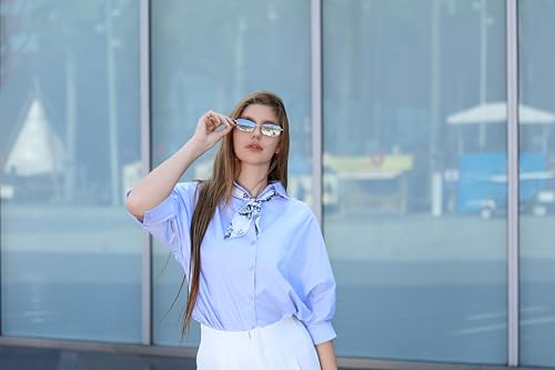 FEISEDY Vintage Small Rectangle Sunglasses Women Men Retro Trendy Square Metal Frame Sun Glasses B22952