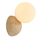 Jnchdghwa Lámpara de Pared para Sala de Estar Luz de Pared de Piedra Amarilla Luz de Dormitorio Lámpara de Mesita de Noche Estilo Nórdico Luz de Fondo para Pasillo Escaleras