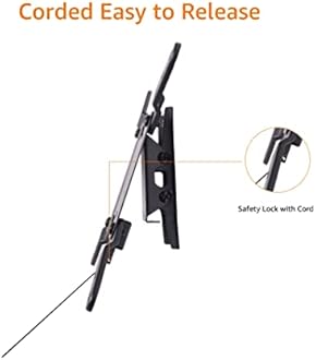 Amazon Basics Fixed Flat TV Wall Mount fits 12 to 40 inch TVs and VESA 200x200, Black