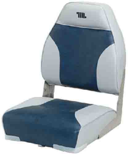 Wise Camouflage/Navy Hiback Plastic Frame Folding Boat Seat
