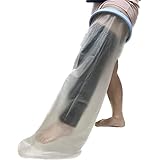 Adult Cast Cover for Shower Leg L2, Waterproof Leg Cast Protector for Shower Full Leg Watertight Protection to Broken Leg, Orthopedic Boots, Knee Replacement Surgery, ACL Post Surgery Reusable