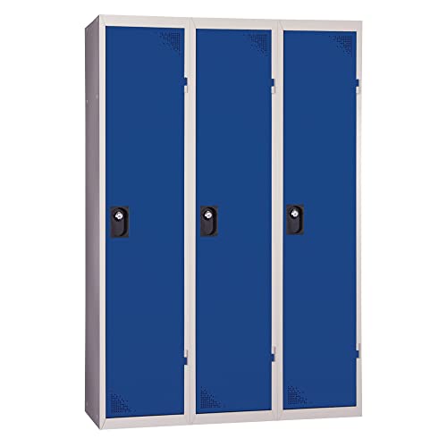 Provost Vestiaire Industrie salissante - en kit - Bleu - 3 colonnes - Largeur 120cm