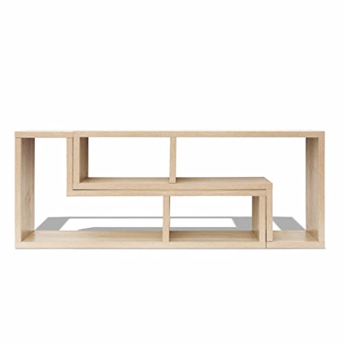 Tidyard-Mesa-para-TV-Aparador-para-TV-Mueble-TV-Salon-Mesa-Television-Mueble-Comedor-Consta-de-2-Eestantes-en-Forma-de-L-Roble-120x30x56428cm