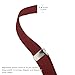 PAPA LEGGENDA Suspenders for Men Wine Red with 4 Strong Metal Clips for Formal and Casual Wear Durable Fashion Accessory for Mature Style Ideal for Trousers and Suits