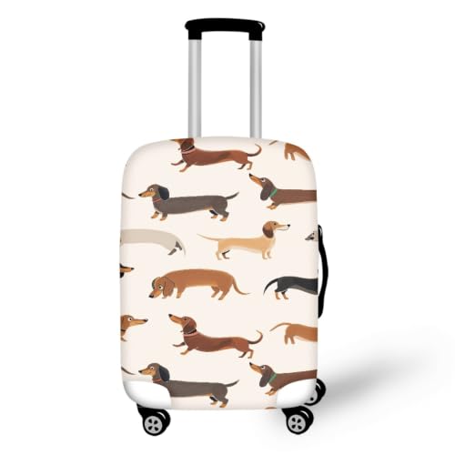 Couvre bagage chien gris en spandex idéal pour vos vacances en famille