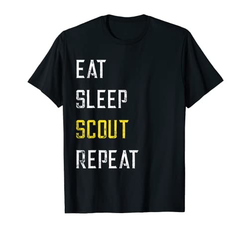 Eat Sleep SCOUT Repeat - t-shirt de presente t-shirt, Preto