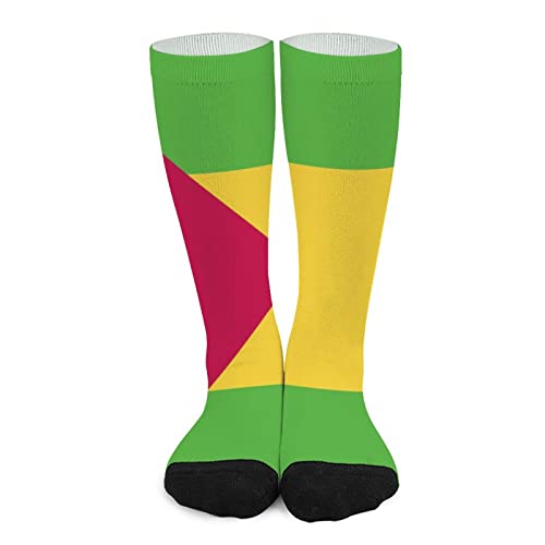 NLWQEKV Chaussettes Sao Tomé et Principe drapeau chaussettes décontractées drôle impression 3D coloré doux athlétique Sport nouveauté Tube Crew chaussettes