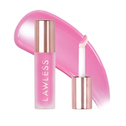 Lawless Forget the Filler Lip Plumping Line Smoothing Gloss - Strawberry Popsicle - Premium Volumizing Lip Gloss with Natural Ingredients Designed to Plump Firm and Hydrate Lips 0.11 oz