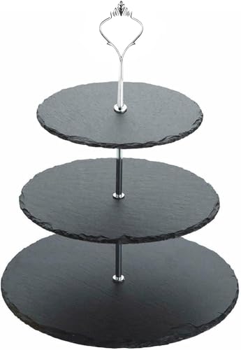 Natural 3-Tier Cake Stand – Round Rough Edge Display for Cupcakes, Tea, Sandwiches & Food Platters, Ideal for Weddings, Parties, Birthdays & Special Occasions - Cosy Home Interiors Natural 3-Tier Cake Stand – Round Rough Edge Display for Cupcakes, Tea, Sandwiches & Food Platters, Ideal for Weddings, Parties, Birthdays & Special Occasions - Image 2