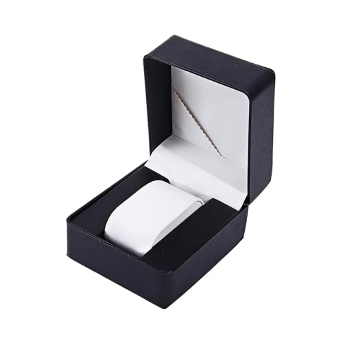 Vitrina Para Relojes - Caja De Almacenamiento De Lujo De Cuero PU | Elegante Reloj De Pulsera Para Mesita De Noche | Organizador De Vitrina Con Tapa Transparente, Expositor Interior De Terciopelo