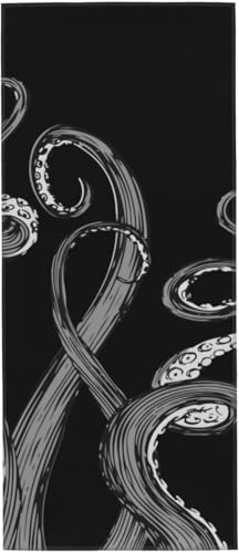 クラーケンタコ タコの触手 タオル フェイスタオル マイクロファイバー ホテル仕様 ふわふわ 柔らか肌ざわり ハンドタオル 吸水速乾 薄手 バス用品 プレゼント 12x27.5in