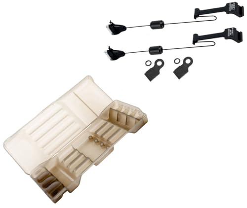 Fox Micro Swinger 2er Set Bissanzeiger - Pedelbissanzeiger zum Karpfenangeln, Farben: Black (schwarz) verschiebbares Gewicht & einfach Montage!
