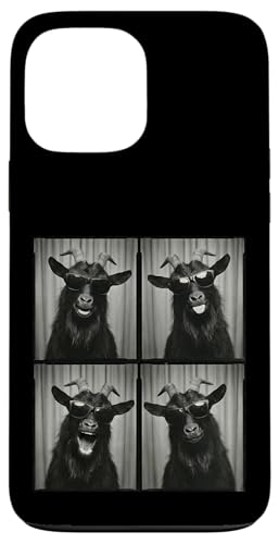 Goat in Sunglasses Funny Photobooth Goat Selfie Farm Animal Carcasa para iPhone 13 Pro MAX