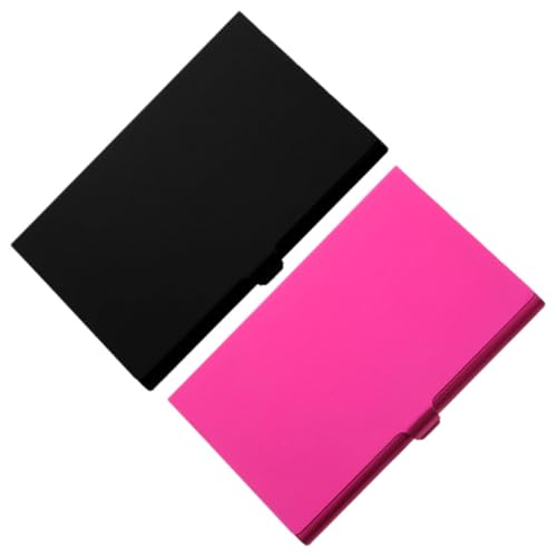 BCOATH 2Pcs Metal Business Card Holder Heat Transfer Card Case for Men Sublimation Card Case