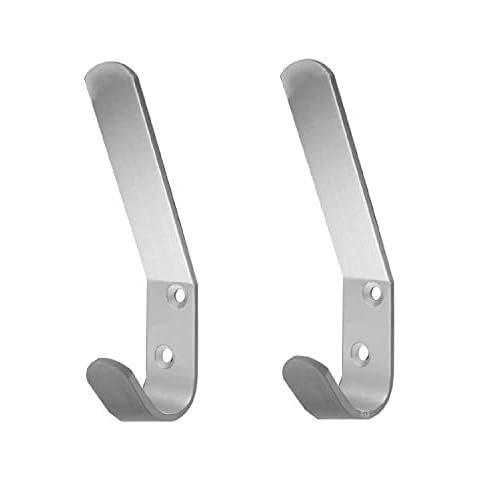 10 Pack of Double Hat and Coat Hooks Aluminium Dress Robe Garment Hangers Hook by SmartHome Cover