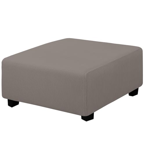 Housse pouf extensible et imperméable Easy-Going grand format taupe - 2