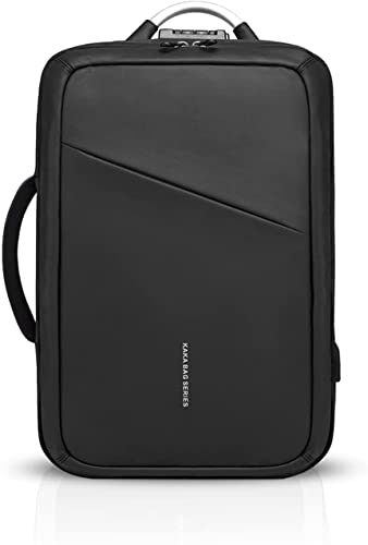 UOTY Mochila de equipaje de mano con compartimento para computadora portátil de 15.6 pulgadas, bolsa de viaje para estudiantes de trabajo, mochila escolar mochilas negras