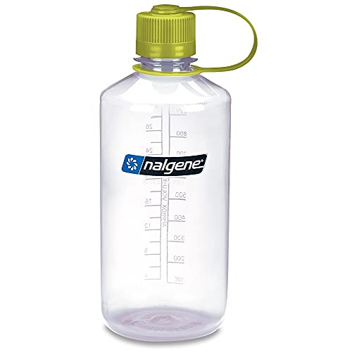 Image of Nalgene Tritan 32-Ounce Narrow Mouth BPA-Free Water Bottle, Clear w Green