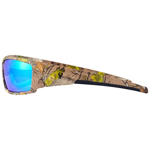 Image of Hornz Brown Forest Camouflage Polarized Sunglasses for Men - Aquabull - Free Matching Microfiber Pouch