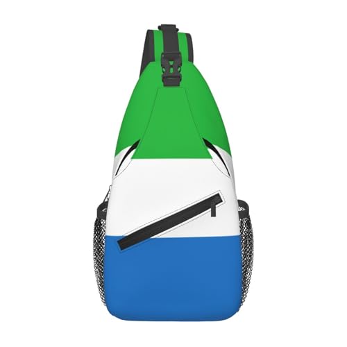 Mochila de hombro con bandera sierra leona bandolera cruzada deportiva