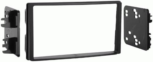 Double Din Install Car Stereo Dash Kit for a Aftermarket Radio Fits 2007-2010 Kia Rondo Trim Bezel is Black