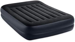 Intex Dura-Beam Standard Series Pillow Rest Raised Airbed w/Built-in Pillow & Internal Electric Pump, Queen