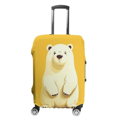 Carry on Luggage Cover Cute Cartoon Polar Bear Suitcase Covers for Luggages Tsa Approved Travel Luggage Sleeve Protector Elastic Suitcase Protector Anti-Scratch Washable Fits 19-30 Inch Case -S