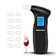 RUTIDA Alkoholtester, Polizeigenau Alkoholmessgeräte mit 12 Mundstücken, Professioneller Alkohol Tester Promilletester BAC-Tester mit Blu-Ray LCD Bildschirm und Halbleiter Sensorik