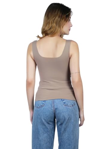 CareDone Women Padded Camisole Workout Top Brown - Image 6