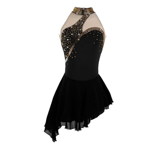 Vestido Feminino De Patinação Artística No Gelo, Performance De Competição Para Adultos, Sem Mangas,