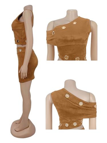 Image of Figdaw Women's 2 Piece Skirt Set Summer Outfits Dressy