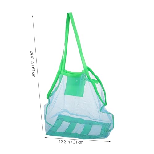Yardwe 2Pcs Large Beach Mesh Tote Bag Outdoor Storage Bag for Sand Tools Clothes Towels Design with Carrying Straps for Beach Activities2