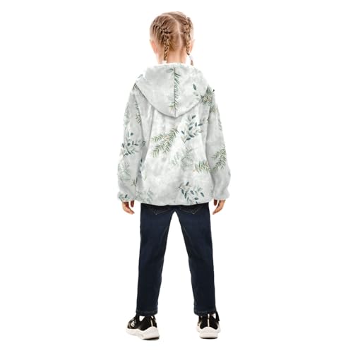 OTVEE Christmas Winter Leaves Kids Hoodie Jacket Fall Spring Full Zip Warm Outwear Coat4
