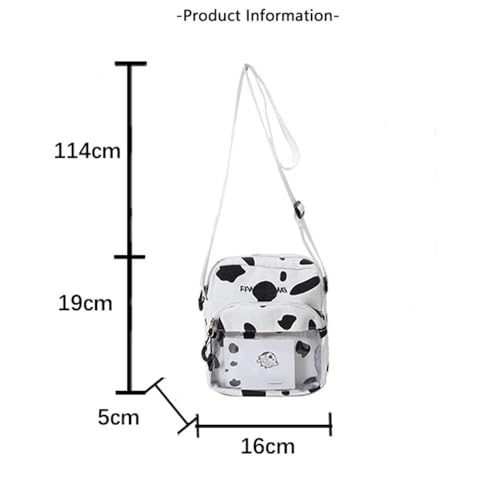 A Cute Canvas Crossbody Bag,It Can Be Used As A Handbag, With Adjustable Shoulder Straps, Suitable For Daily Use2