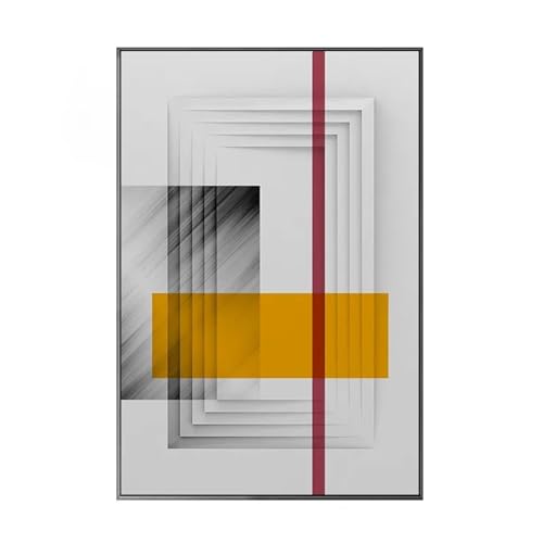 Affiche abstraite orange et rouge de 35 x 50 cm pour décoration murale moderne - 5