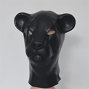 Fetish Mask Latex Masker Bondage Masker Robber Masker Latex Masker Varkensmasker Natuurlijke Latex Hond Hoofddeksel Dier…