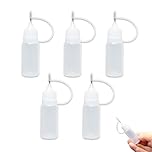 SIYUPU 5-Piece Precision Dispenser Set – 10ml Fine-Tip Bottles for Crafting, Lubrication, and Detailed Adhesive Work (Leak-Proof Multi-Use Design)
